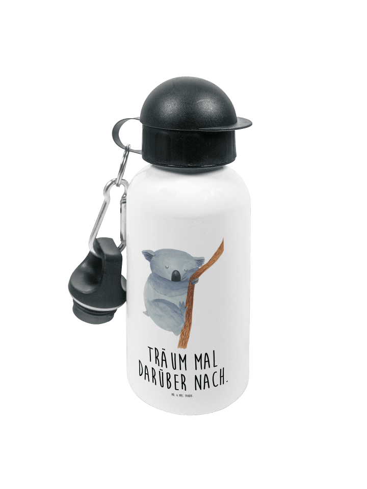 Wasserflasche Koalabär mit Spruch in Weiß