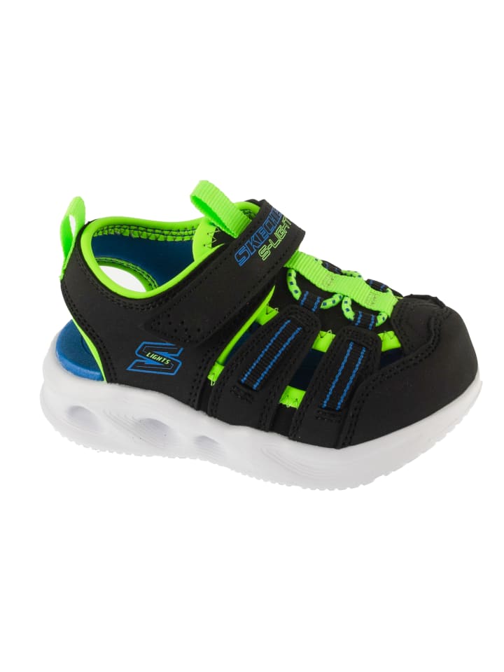 Skechers S-Lights: Sola Glow Sandal - Hyper-Coast in Schwarz