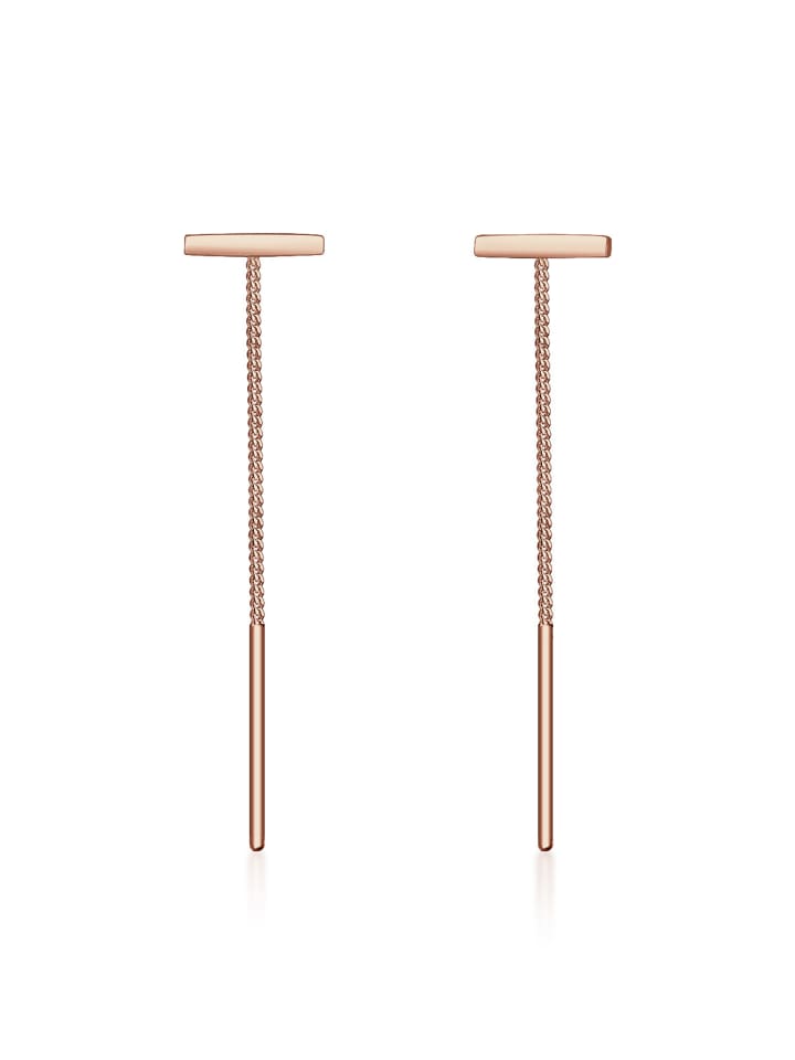 Ohrringe 925 Sterling Silber Geo in Rosegold