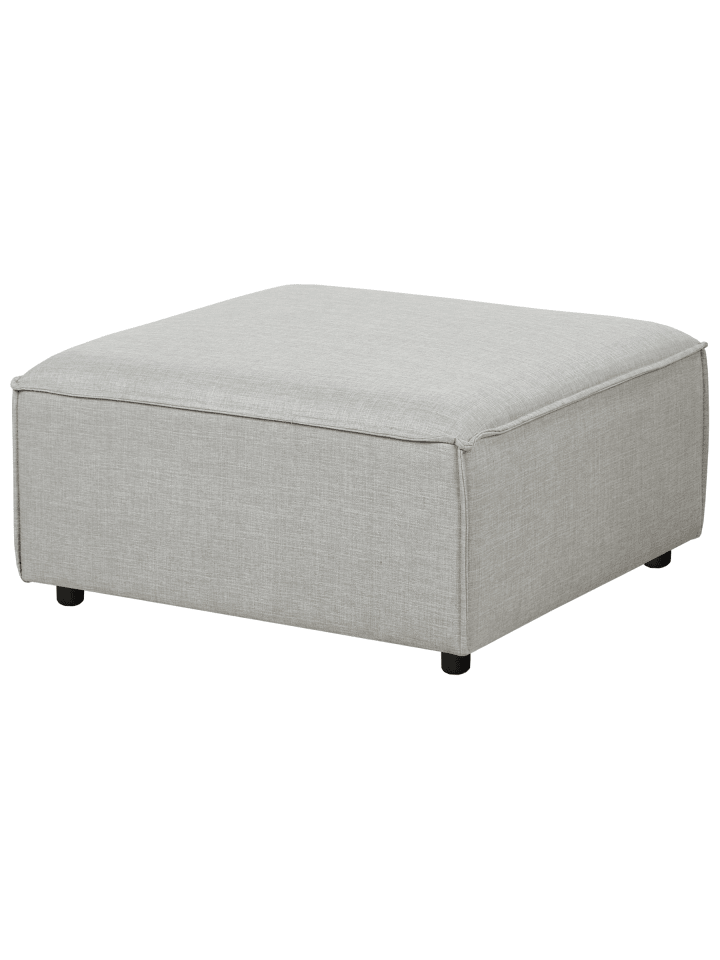 Ottomane ARDAL in Grau/Schwarz - (W) 86 x (H) 45 x (L) 86 cm