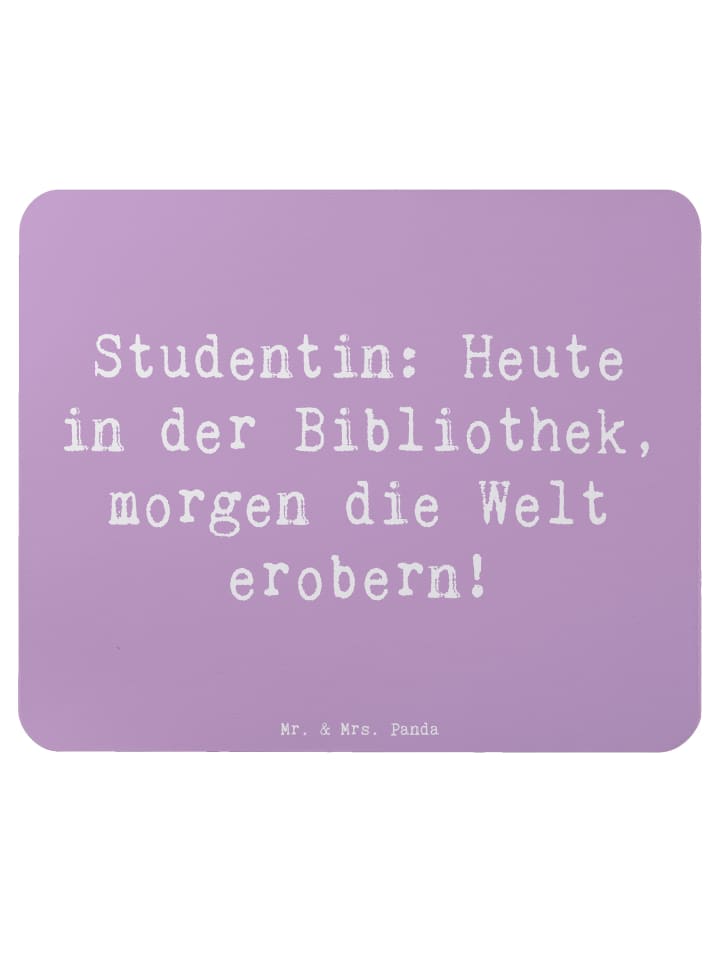 Mousepad Spruch Studentin Traumwelt mit Spruch in Lavendeltraum