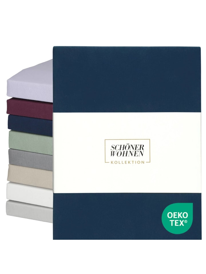 Spannbettlaken BASIC in Blau