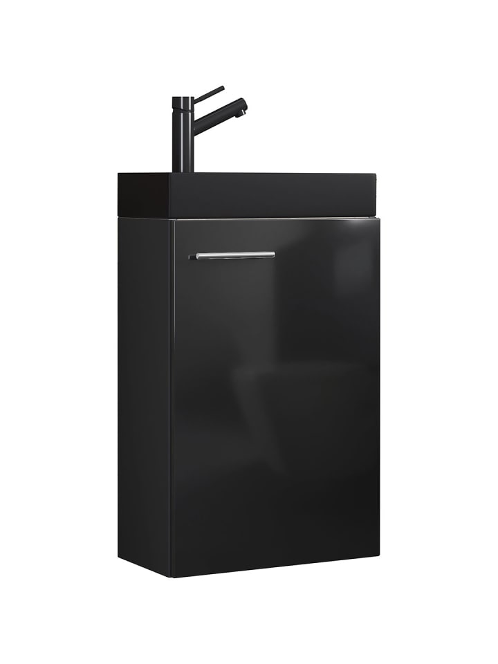 Badmöbelset SlitoBL schwarz schwarz 41 x 22 cm