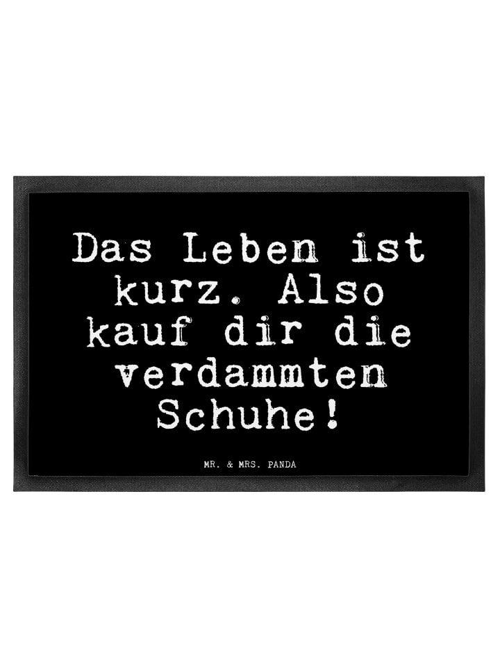 Schmutzfänger Das Leben ist kurz.... mit Spruch in Schwarz