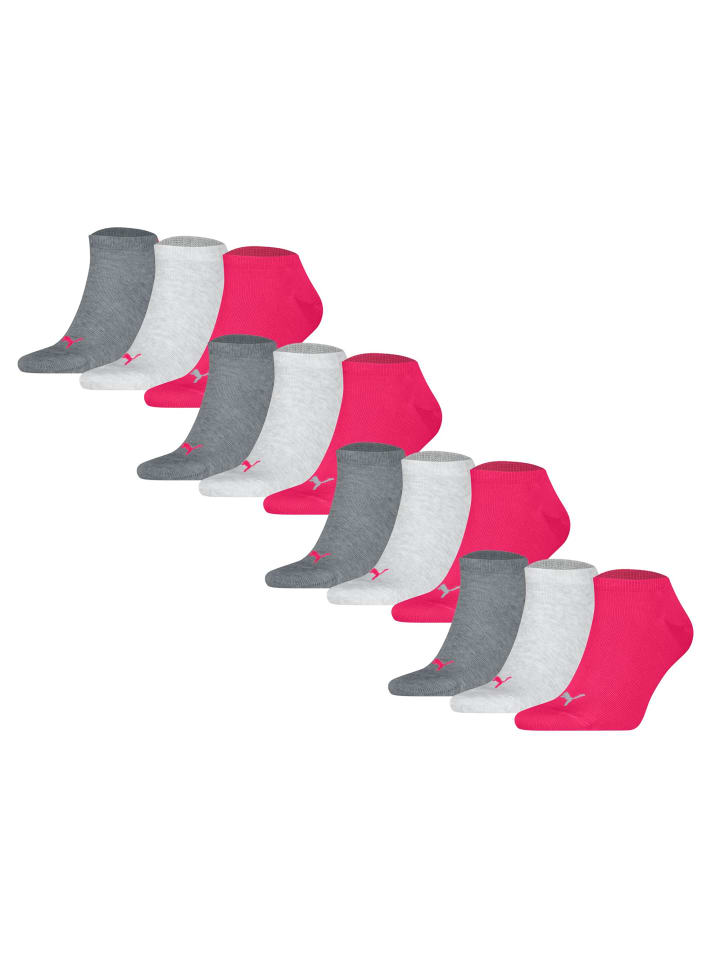 Socken 12er Pack in Pink/Grau