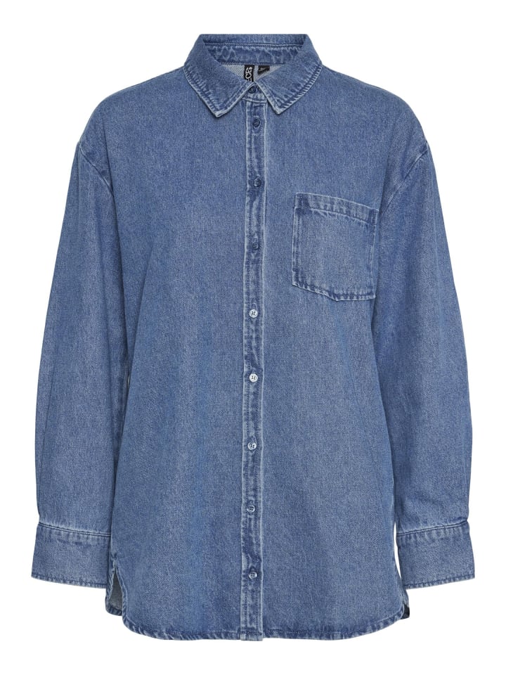 Jeanshemd in Medium Blue Denim