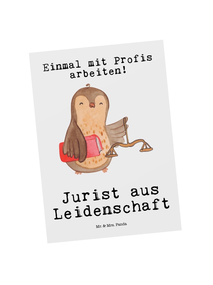 Ansichtskarte Jurist Leidenschaft mit Spruch in Weiß