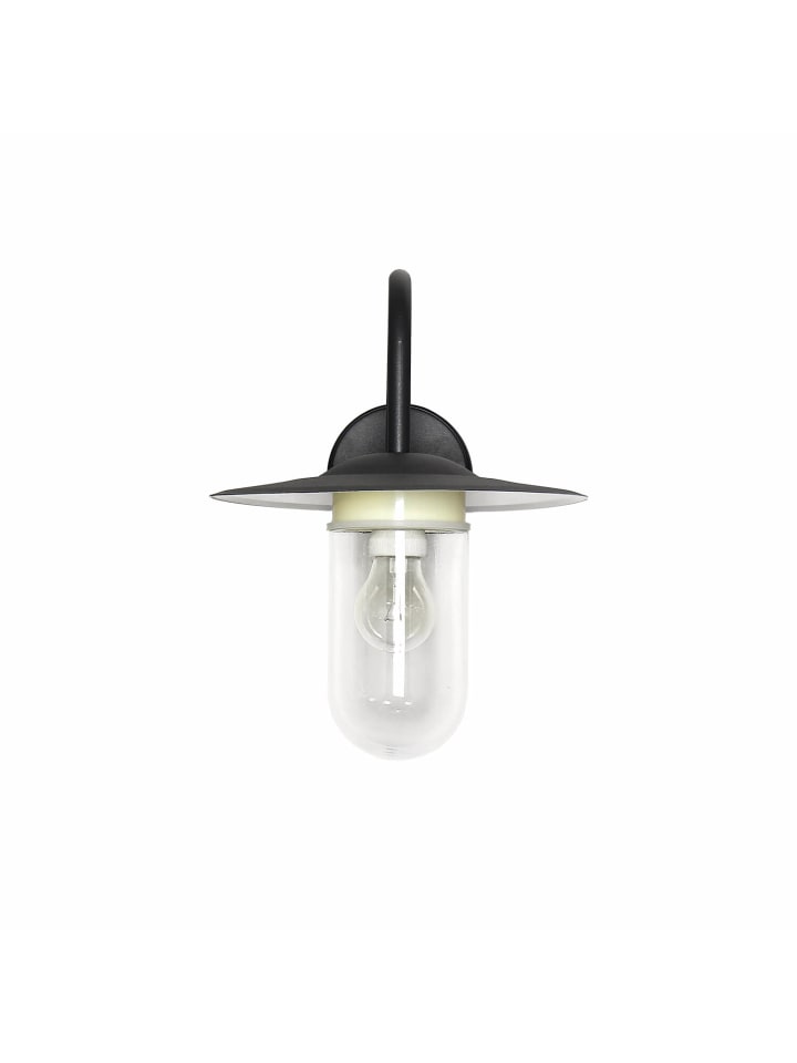 Außen Wandlampe (B)27 x (H)35 cm in Anthrazit Klar