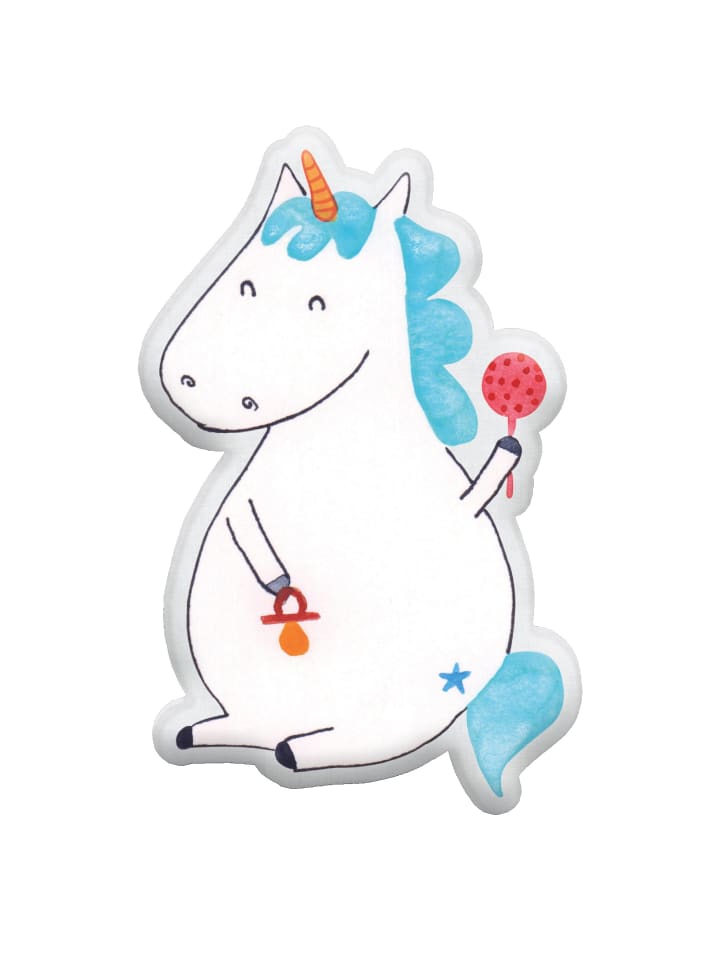 Kuschelkissen Einhorn Baby ohne Spruch in Weiß