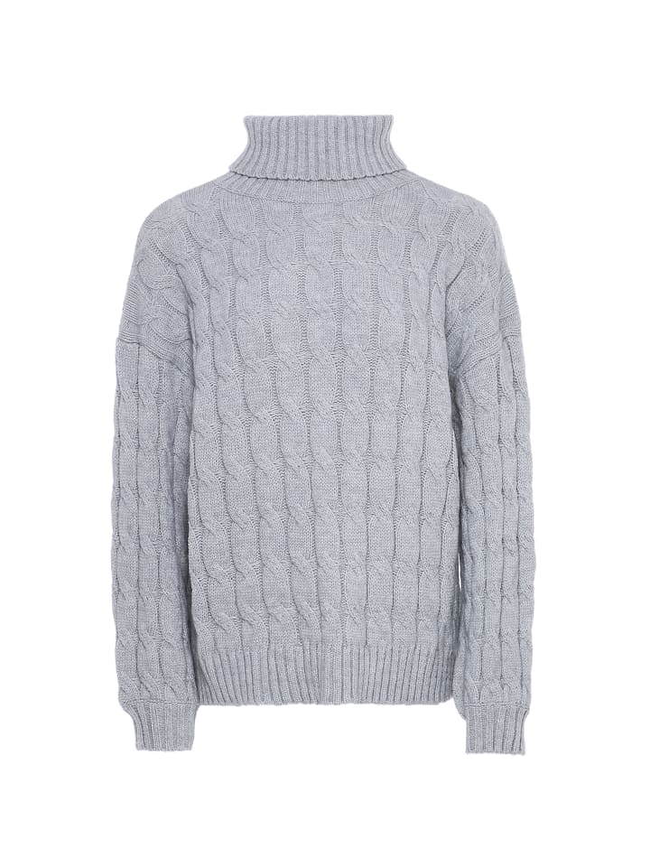 Damen Sweater in HELLGRAU MELANGE