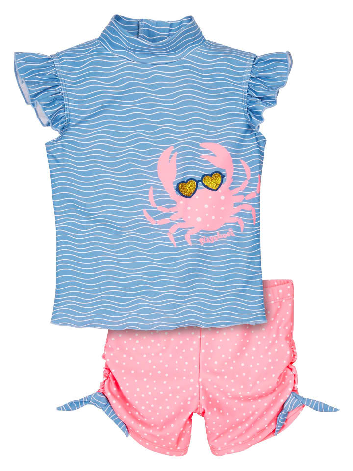 UV-Schutz Bade-Set Krebs in blau/pink