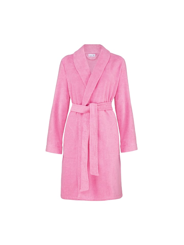 Schalkragenmantel Homewear in flamingo