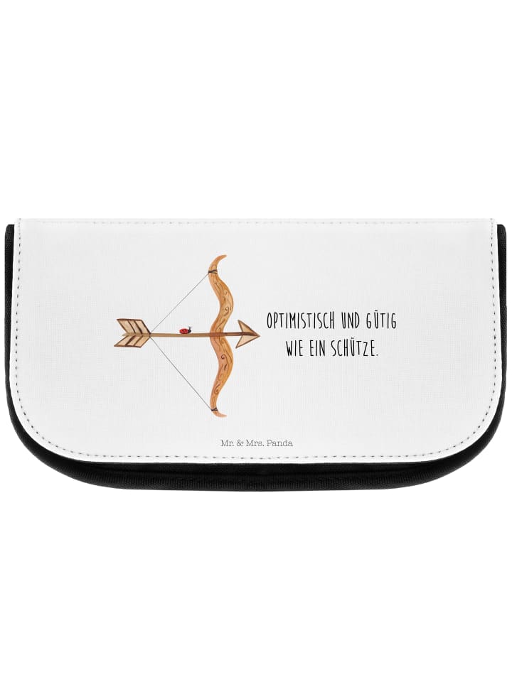 Toiletry Bag Sternzeichen Schütze mit Spruch in Weiß