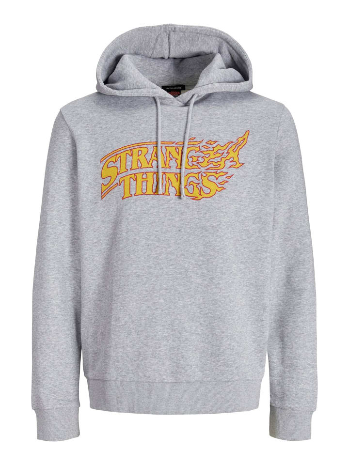 Kapuzenpullover in Light Grey Melange