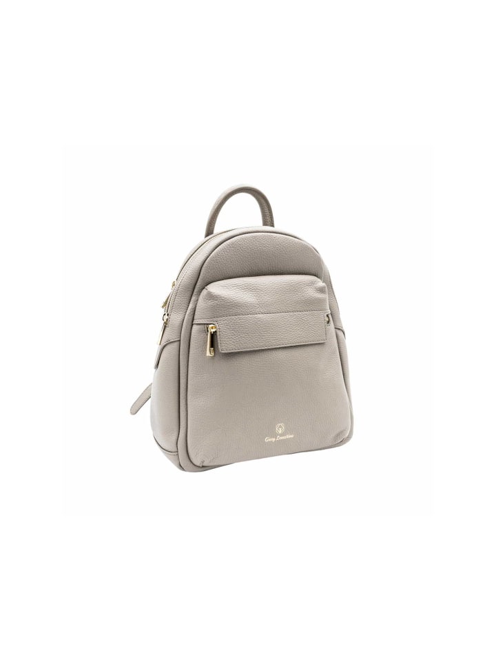 Lederrucksack in taupe