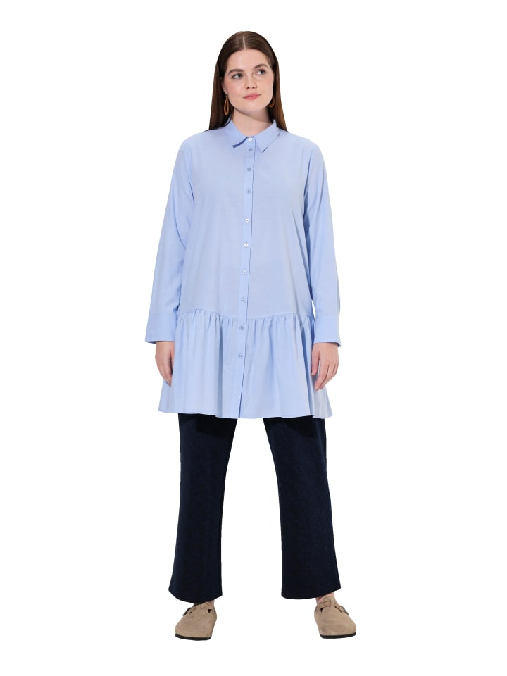 Hemdbluse in himmelblau