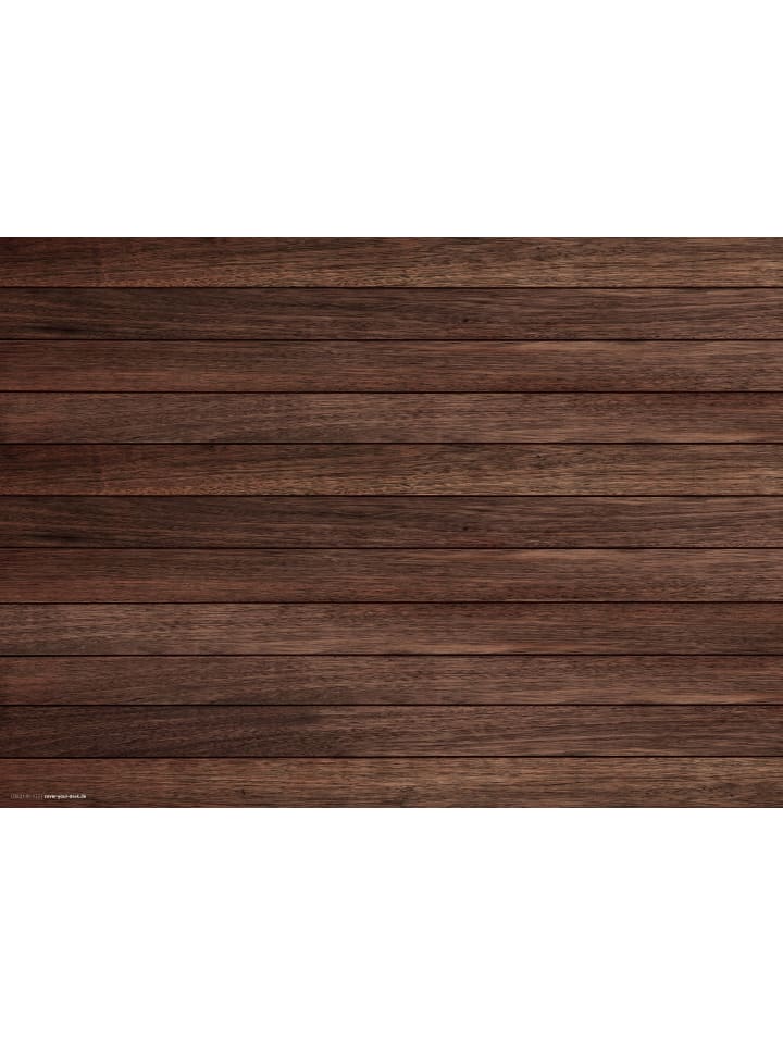 Tischsets I Platzsets abwaschbar - Braune Holzbretter - aus erstklassigem Vinyl (Kunststoff Ð BPA-frei) - 4 Stück - 44 x 32 cm - rutschfeste Tischdekoration