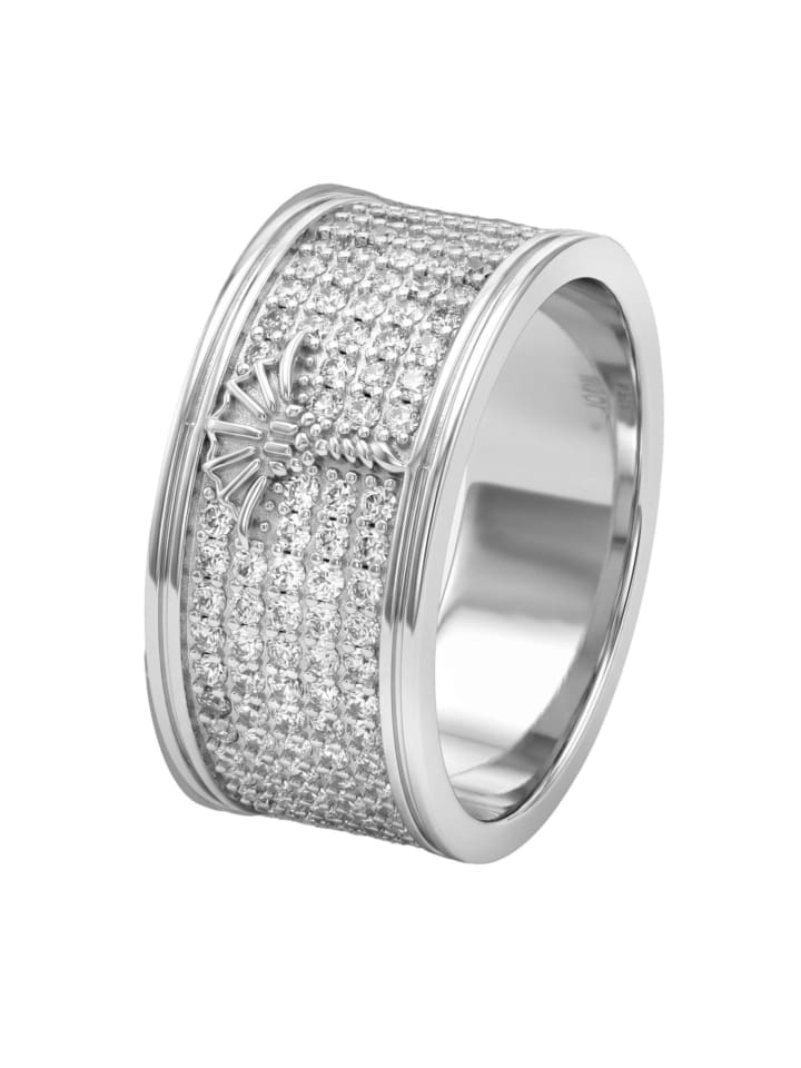 Ring Silber 925, rhodiniert in silber