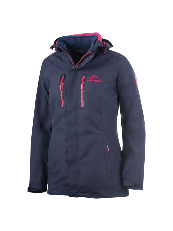 3 in 1 Jacke Hverfjall in navy/pink