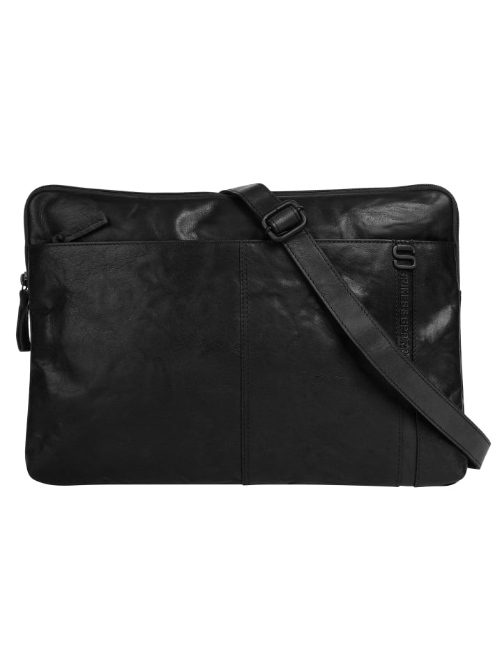 Dokumententasche LAPTOP SLEEVE echt Leder in schwarz