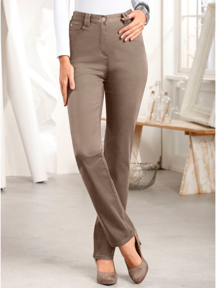 Stretch-Hose in taupe
