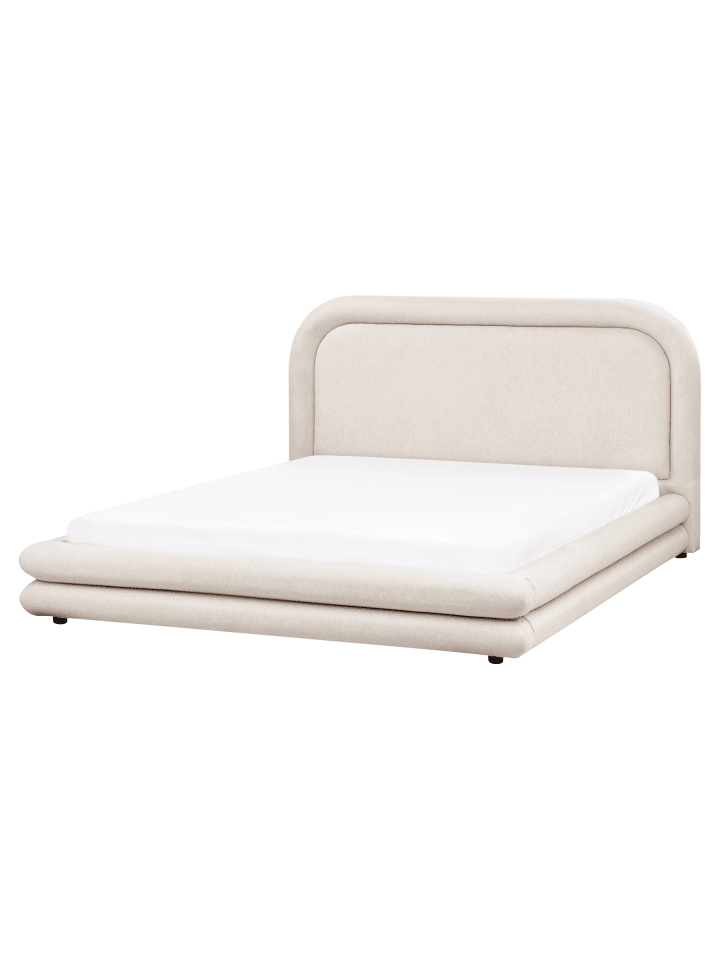 2-tlg Doppelbett LAVARDENS in Beige/Schwarz