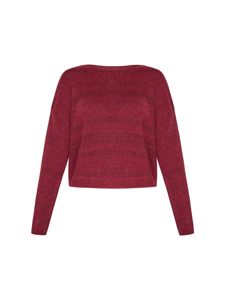 Women Sweater in Burgundy Multicolor