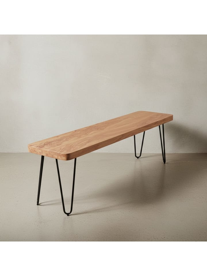 Esszimmer Sitzbank BAGLI Massiv-Holz 160 x 45 x 40 cm in Akazie