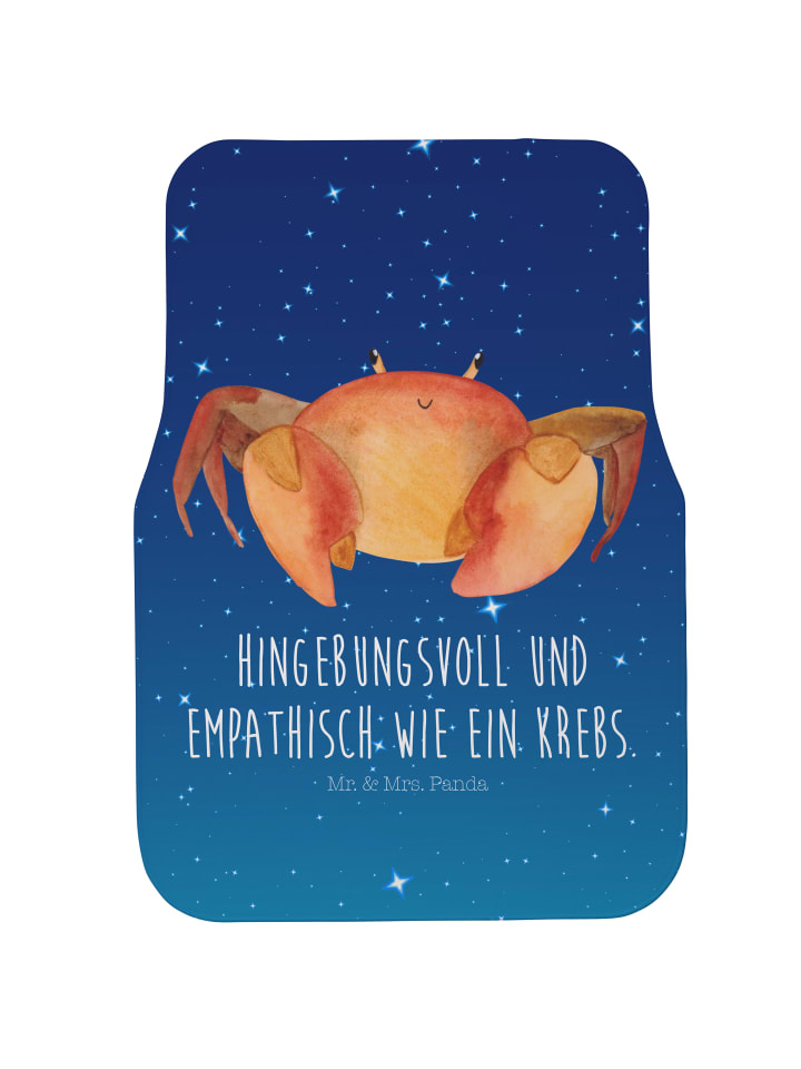 Automatte Sternzeichen Krebs mit Spruch in Sternenhimmel Blau
