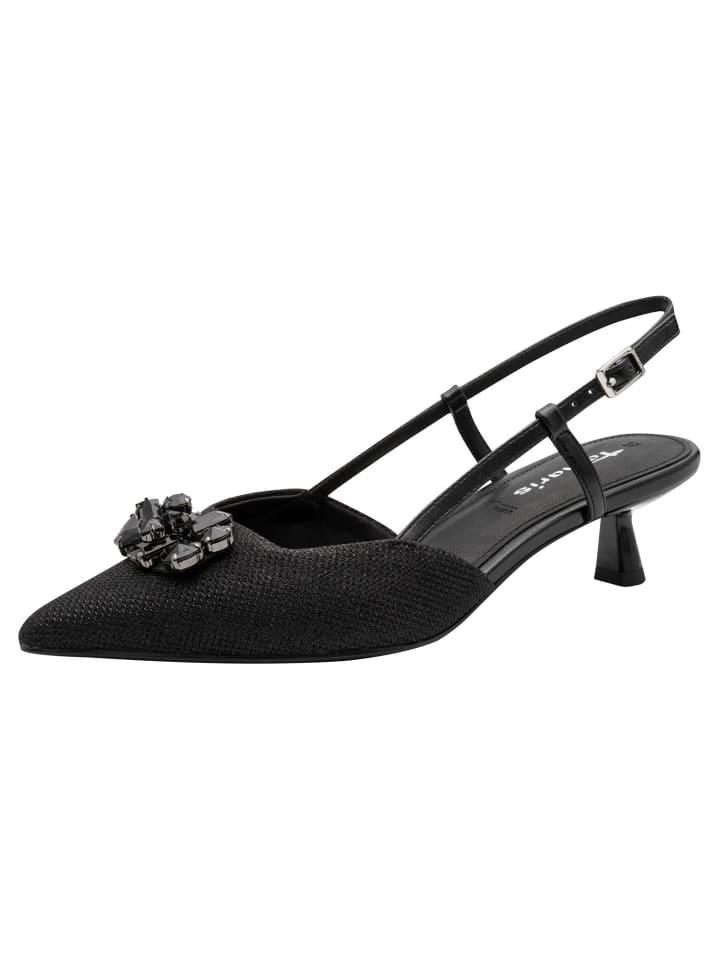 Slingpumps in BLACK GLAM