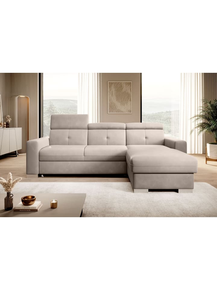 Falcon Recamiere Rechts in Mushroom - (L) 248 x (B) 248 x (H) 95 cm