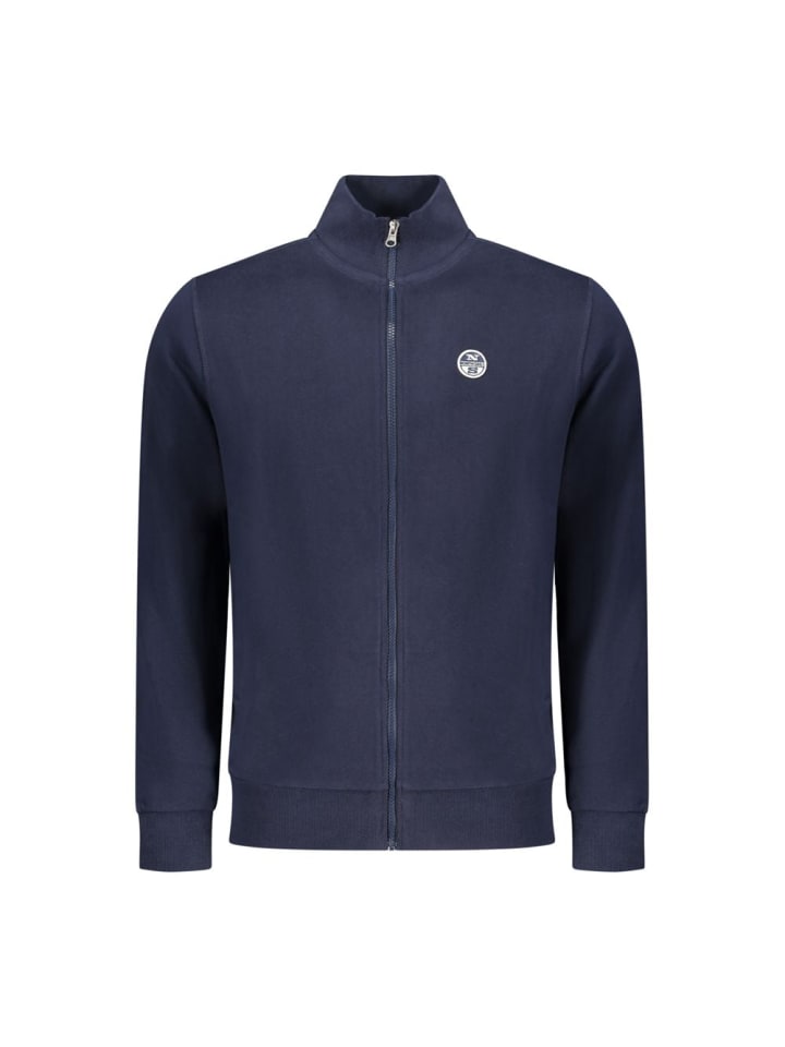 Blau Baumwolle Herren Sweatshirt