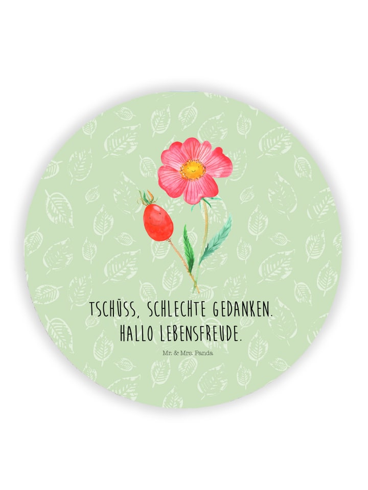 Magnet Blume HageRundunge mit Spruch in Blattgrün