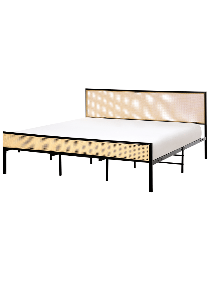 2-tlg Doppelbett AVANTON in Schwarz/Braun
