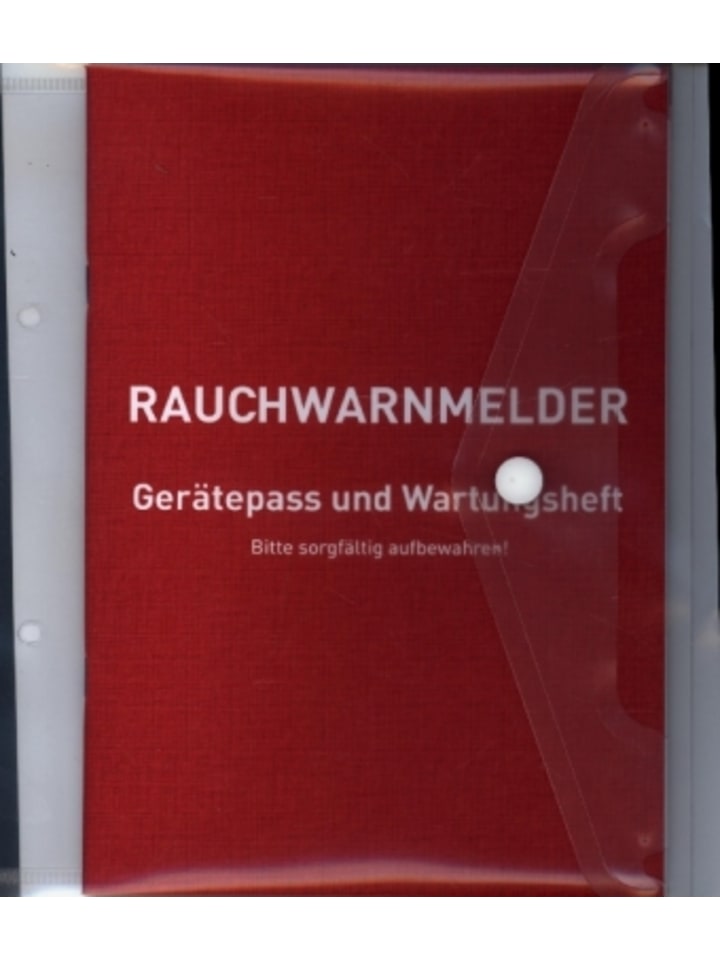 Buch - Rauchwarnmelder Gerätepass und Wartungsheft