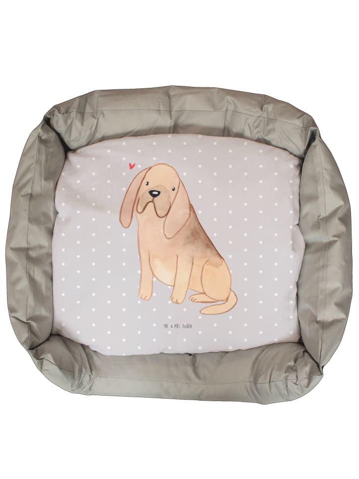 Hundekissen Bloodhound Lebensretter ohne Spruch in Grau Pastell