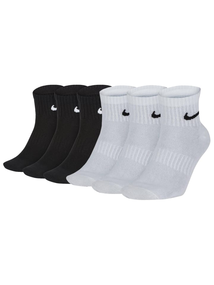 Socken 6er Pack in Schwarz/Weiß