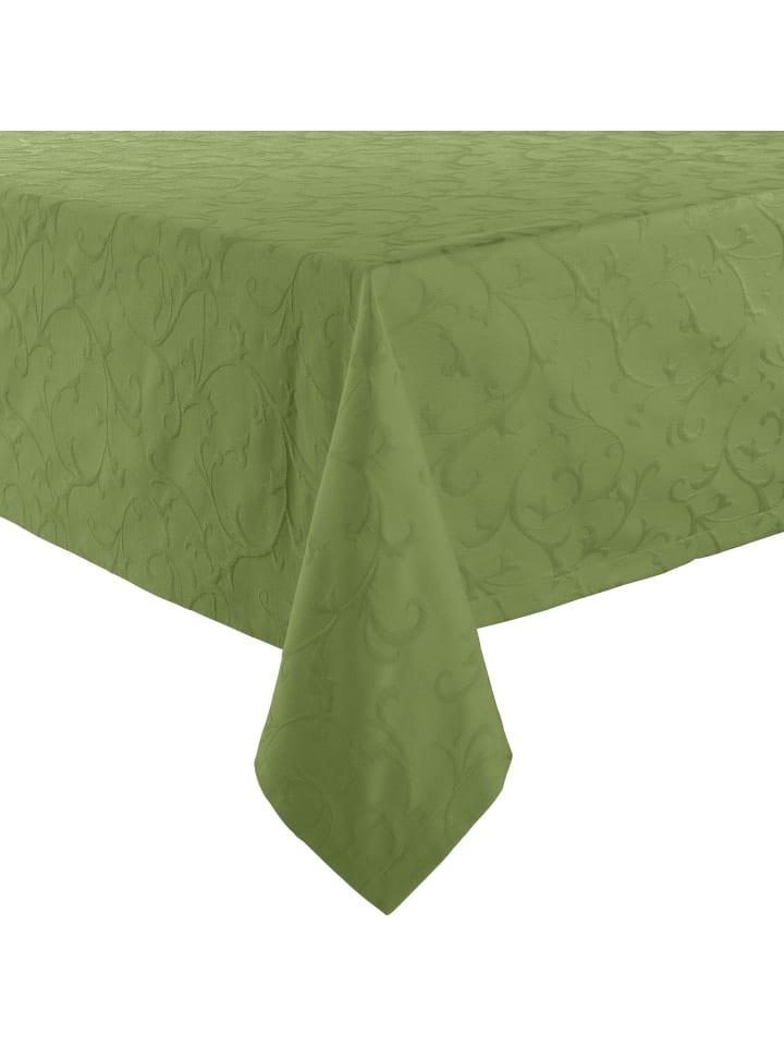 Jacquard Tischdecke Düsseldorf in grün