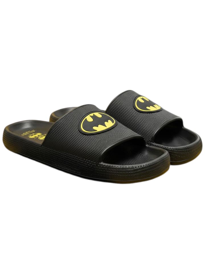 Badelatschen Batman in Schwarz