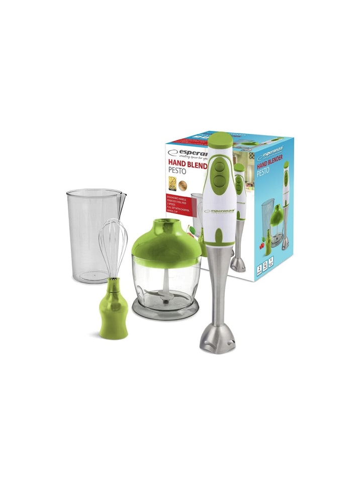 Pesto Handmixer grün mit Edelstahl Rührbesen
