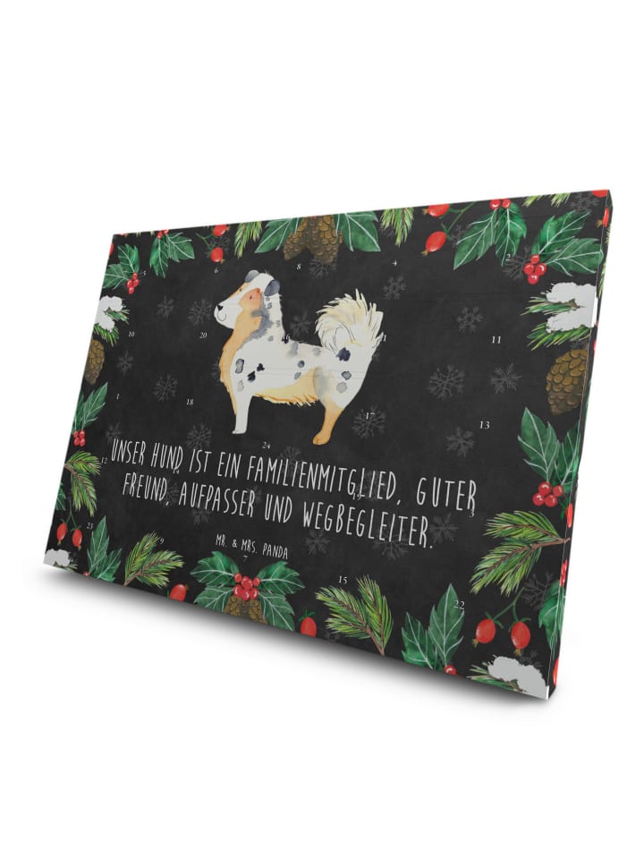 Adventskalender Hund Australien Shepherd mit Sp... in Kreidetafel