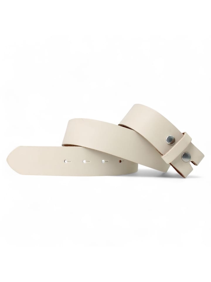 Ledergürtel Wechselgürtel in Creme