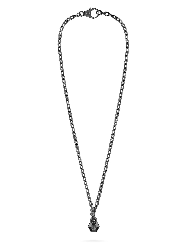 Halskette mit Anhänger in Schwarz – (L)70cm