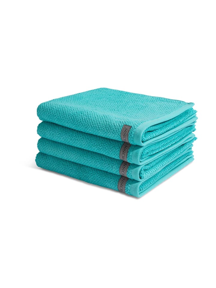 4 X Handtuch im Set Selection in Türkis