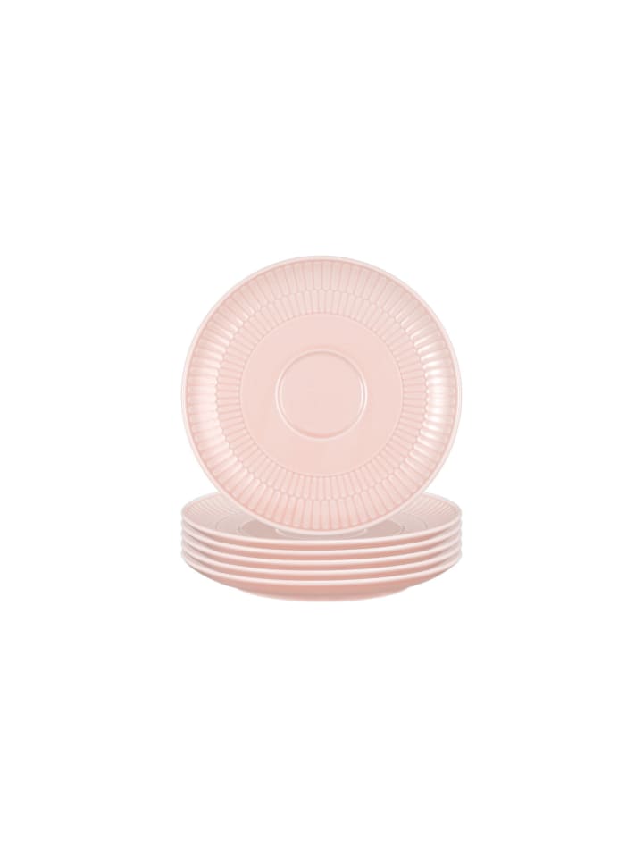 6er Set Kombi-Untertassen Amina in Rosé ø 16 cm