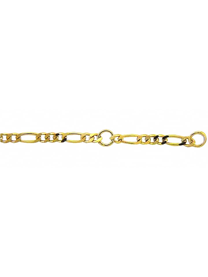 Damen 333 Gold Figaro Fußkettchen 25 cm Ø 2 mm in gold