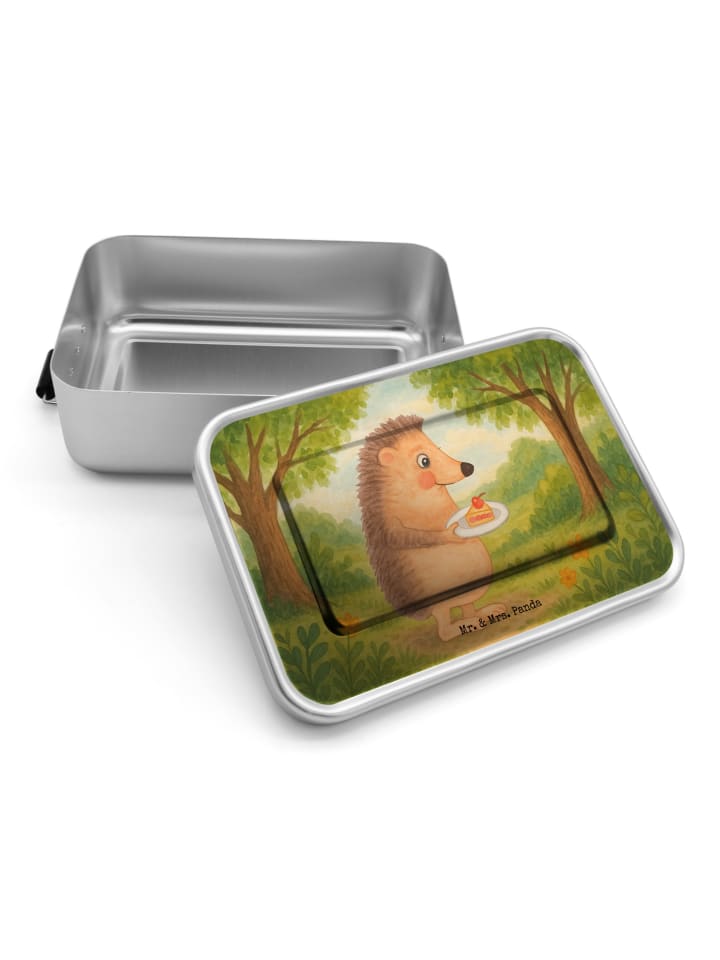Bento Box Igel Kuchenstück Design ohne Spruch in Weiß
