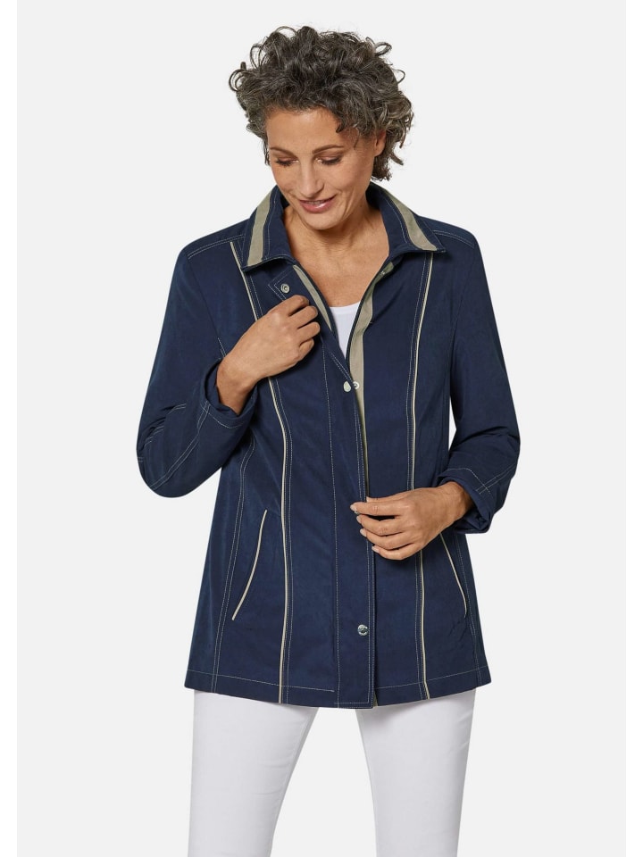Atmungsaktive Lerana-Jacke in besonders weicher Qualität in marine / taupe