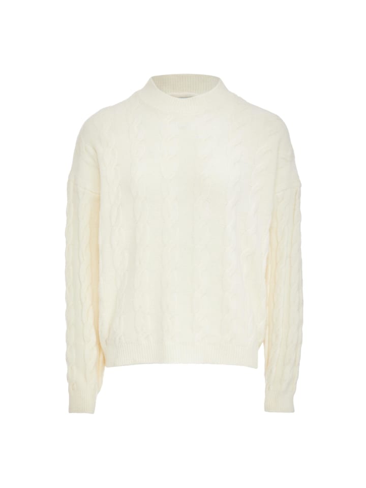 Women Strickpullover in Wollweiss