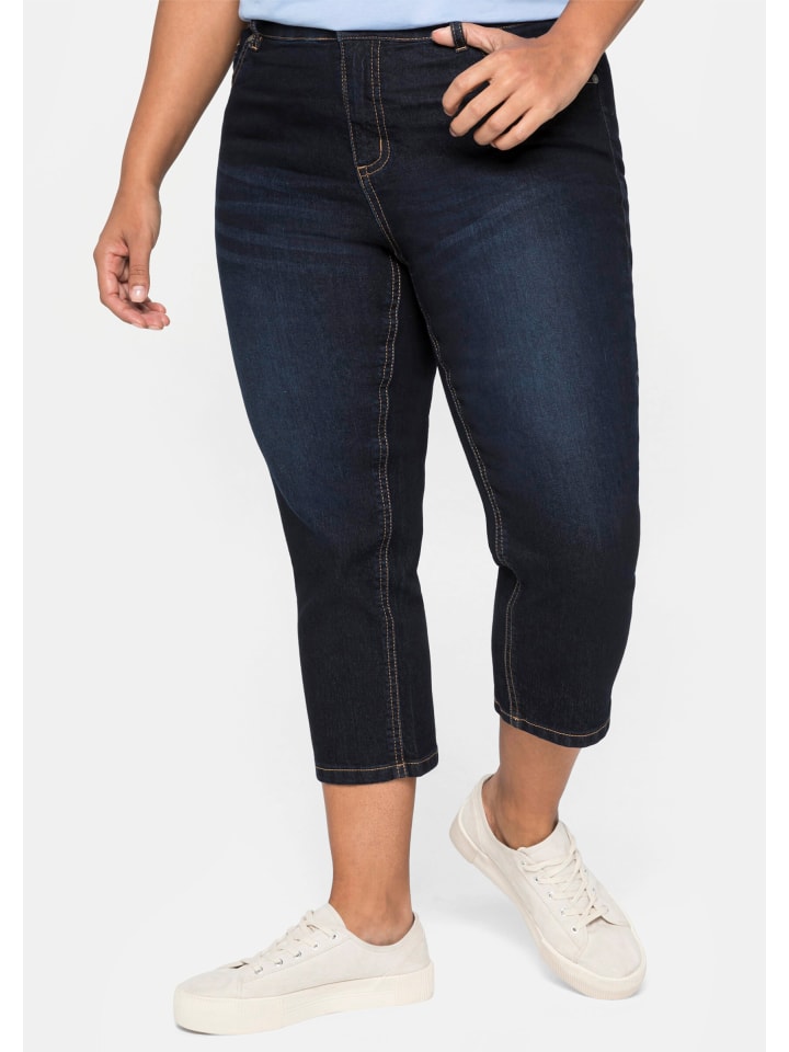 7/8-Jeans in blue black denim
